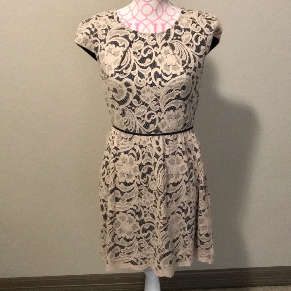 Pink Owl lace dress